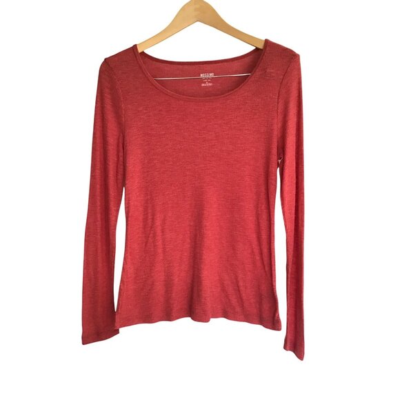 MOSSIMO- WOMENS BASIC LONG SLEEVE CREW NECK SHIRT SIZE MEDIUM - Picture 1 of 7